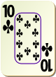 Изображение игральной карты c рамкой "Cross 10" (Cross 10)