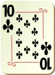 Изображение игральной карты с орнаментом "Cross 10" (Cross 10)