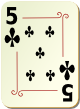 Изображение игральной карты с орнаментом "Cross 5" (Cross 5)