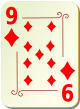 Изображение игральной карты с орнаментом "Diamond 9" (Diamond 9)