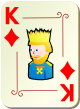 Изображение игральной карты с орнаментом "Diamond King" (Diamond King)