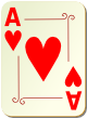 Изображение игральной карты с орнаментом "Heart Ace" (Heart Ace)