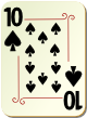 Изображение игральной карты с орнаментом "Spear 10" (Spear 10)