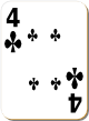 Изображение игральной карты с белым фоном "Cross 4" (Cross 4)