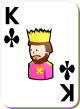 Изображение игральной карты с белым фоном "Cross King" (Cross King)