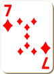 Изображение игральной карты с белым фоном "Diamond 7" (Diamond 7)