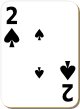 Изображение игральной карты с белым фоном "Spear 2" (Spear 2)