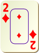Изображение игральной карты c рамкой "Diamond 2" (Diamond 2)