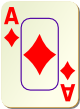 Изображение игральной карты c рамкой "Diamond Ace" (Diamond Ace)