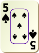 Изображение игральной карты c рамкой "Spear 5" (Spear 5)