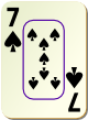 Изображение игральной карты c рамкой "Spear 7" (Spear 7)