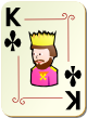 Изображение игральной карты с орнаментом "Cross King" (Cross King)