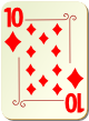 Изображение игральной карты с орнаментом "Diamond 10" (Diamond 10)