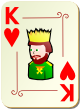 Изображение игральной карты с орнаментом "Heart King" (Heart King)