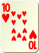 Изображение игральной карты без специфики "Heart 10" (Heart 10)