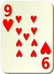 Изображение игральной карты без специфики "Heart 9" (Heart 9)