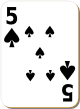 Изображение игральной карты с белым фоном "Spear 5" (Spear 5)
