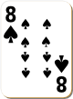 Изображение игральной карты с белым фоном "Spear 8" (Spear 8)