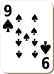 Изображение игральной карты с белым фоном "Spear 9" (Spear 9)