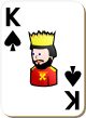Изображение игральной карты с белым фоном "Spear King" (Spear King)
